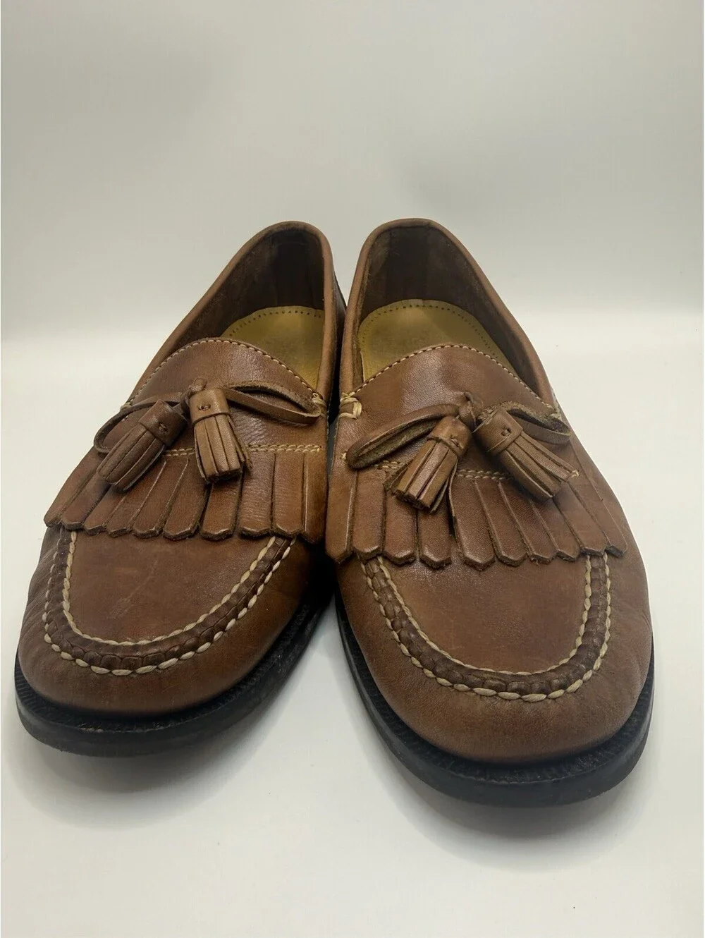 Cole Haan Size 11 Tassled Kiltie Loafers Brown Leather Classic Comfort Shoes